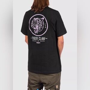 Empyre Men’s Tiger Claw Black T-shirt with Purple/ Grey Screen Print Sz Medium